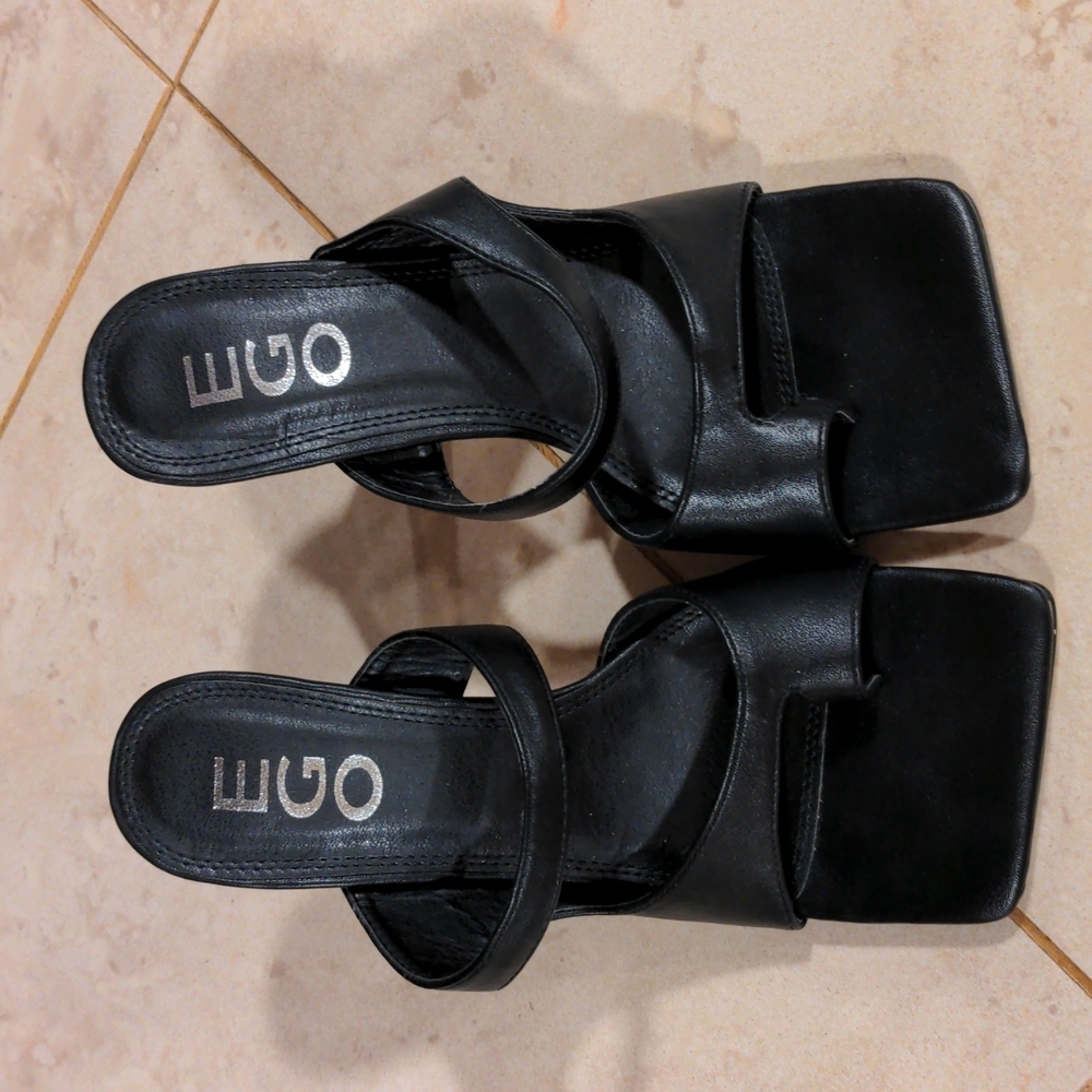 Square toe mules